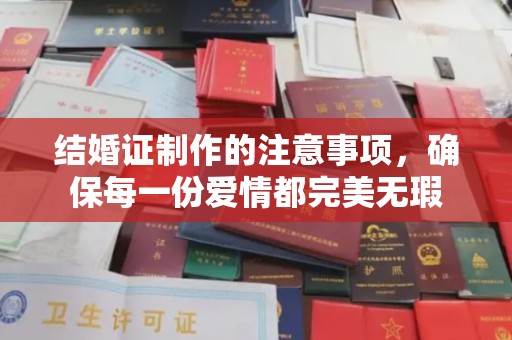 清水结婚证制作的注意事项，确保每一份爱情都完美无瑕