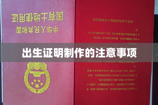 清水出生证明制作的注意事项